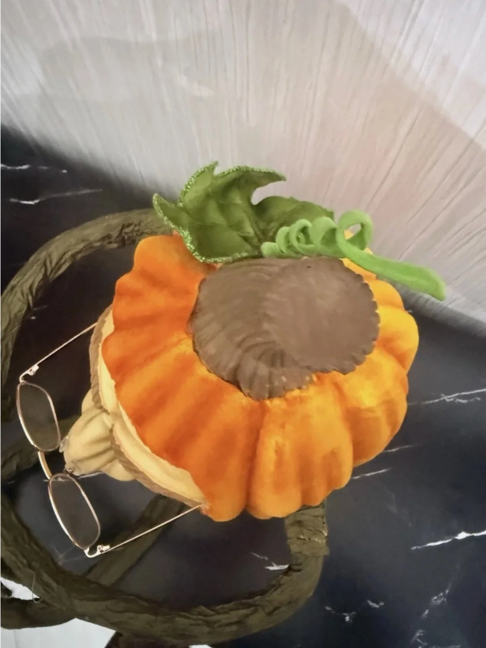 Katherines Collection Halloween Party Grumpy Leg Pumpkin Figurine Decoration.